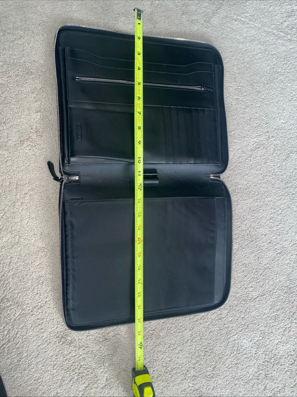 Coach Vintage Portfolio Zip Around Black Leather unisex Men’s Women’s